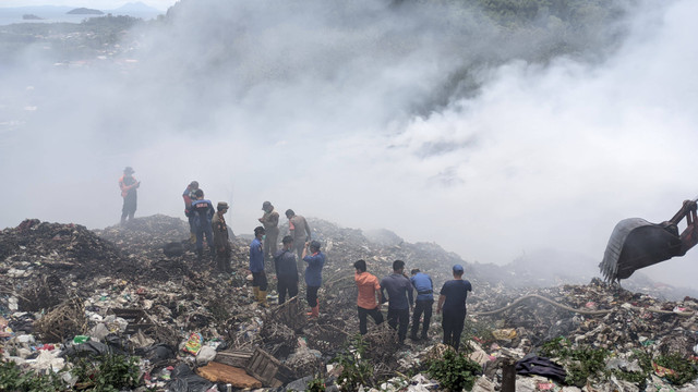 Kebakaran TPA Bakung Teluk betung barat | Foto: Eva Nurdiah/ Lampung Geh