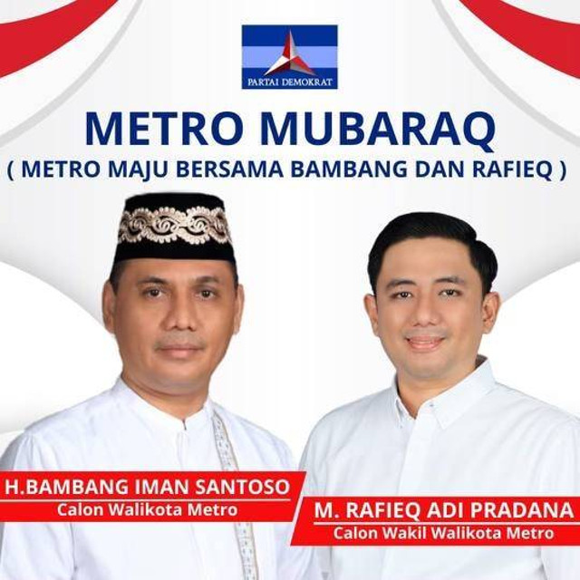 Pasangan Calon Wali Kota Bambang Iman Santoso dan M. Rafiq Adi Pradana sebagai pemenang kontestasi Pilkada Serentak 2024 oleh KPU. | Foto: Instagram Hi Bambang Iman Santoso