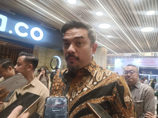 Menteri UMKM Maman Abdurrahman pada acara Harbolnas 2024 di Jakarta, Jumat (6/12/2024).  Foto: Muhammad Fhandra Hardiyon/kumparan