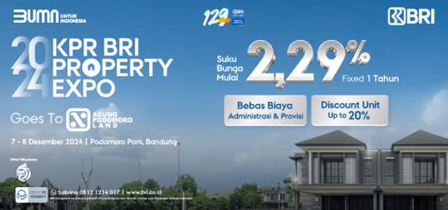 KPR BRI Property Expo 2024 hadir di Podomoro Park Bandung dengan suku bunga KPR yang beragam. Foto: dok. BRI 