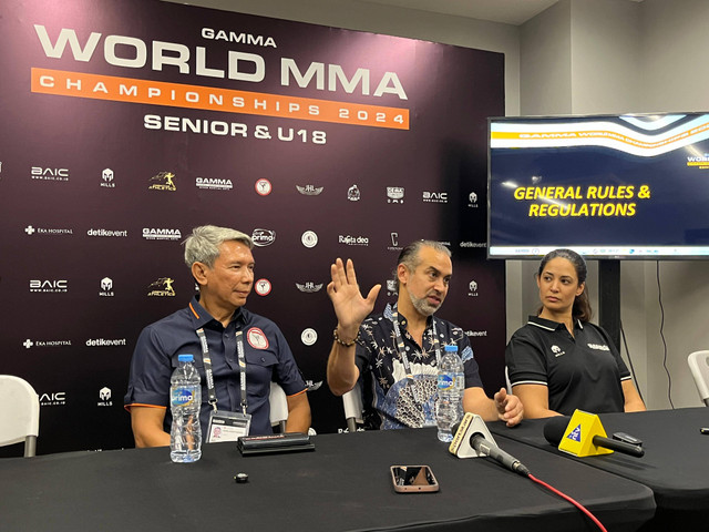 Konferensi pers GAMMA World Championship 2024 di Dewa United Arena, Tangerang, Sabtu (7/12). Foto: Azrumi El Ghazali/kumparan