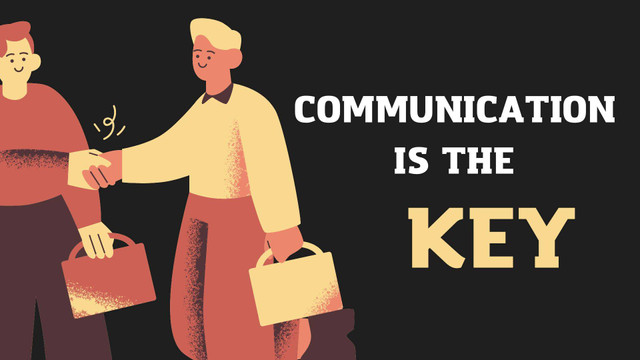 Communication is the key graphic created via Canva