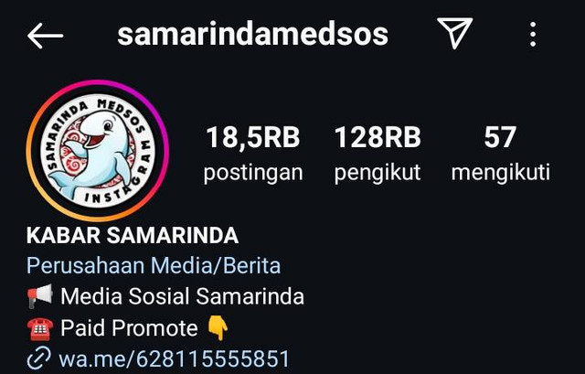 Sumber : Official akun Instagram Samarindamedsos 