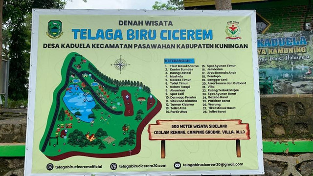 Gambar : Denah Wisata Telaga Biru Sumber : Hasil Observasi 2024