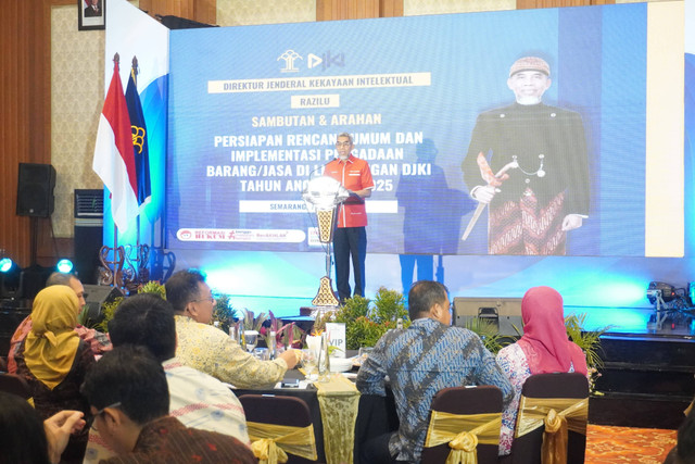 Dirjen KI Buka Persiapan Rencana Umum dan Implementasi Pengadaan Barang/Jasa TA 2025, Pimti Pratama Kemenkumham Jateng Hadir Menyaksikan