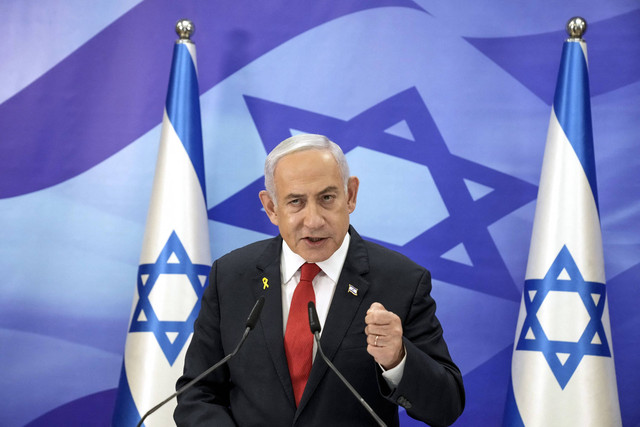 Perdana Menteri Israel Benjamin Netanyahu berbicara dalam sebuah konferensi pers di Yerusalem pada 9 Desember 2024. Foto: Maya Alleruzzo/AFP