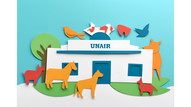 Papercut Art of UNAIR Animal Hospital by Canva, Nurul Sabrina.