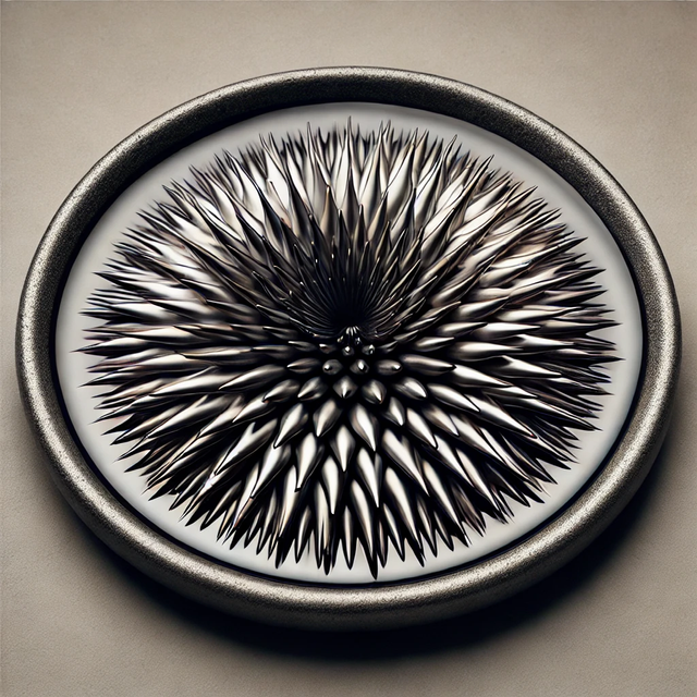 Ferrofluid yang dipengaruhi oleh magnet. Sumber: ChatGPT