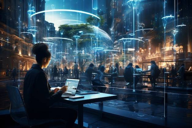 Ilustrasi penggunaan blockchain dalam pendidikan untuk mengamankan data sertifikat digital. Sumber: Freepik.