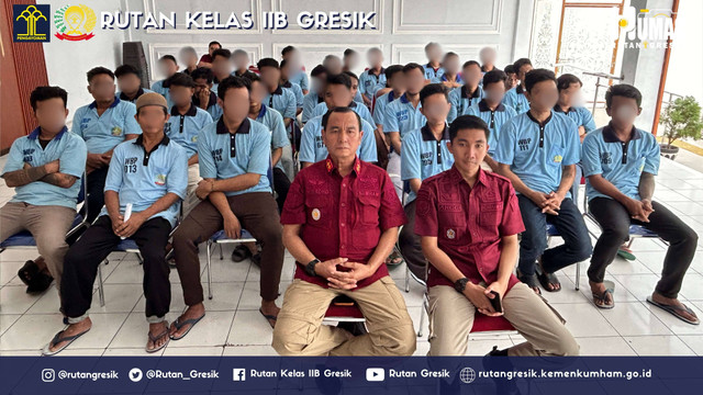 Gladi Bersih "Presiden Menyapa WBP" di Rutan Kelas IIB Gresik Berlangsung Lancar