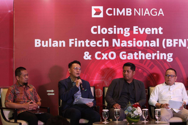 PT Bank CIMB Niaga Tbk (CIMB Niaga) menggelar acara Event Closing Bulan Fintech Nasional (BFN) di Ritz Carlton, Pasific Place, Jakarta Selatan, Kamus (13/12).