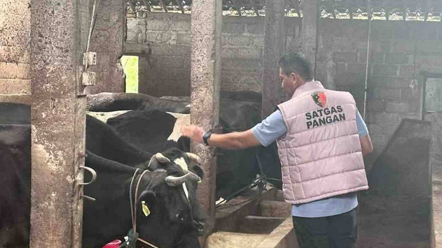 Satgas Pangan Polri bersama Kementerian Pertanian elakukan monitoring keamanan, mutu dan penyerapan susu segar di wilayah Jawa Timur dan Jawa Tengah. Foto: Dok. Istimewa