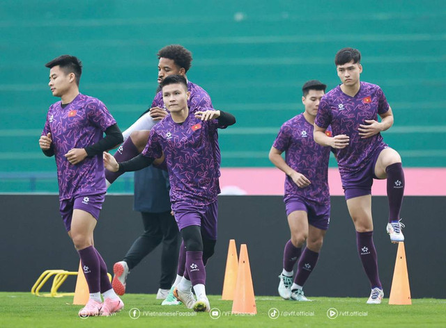 Persiapan Timnas Vietnam jelang lawan Indonesia di Piala AFF 2024. Foto: VFF