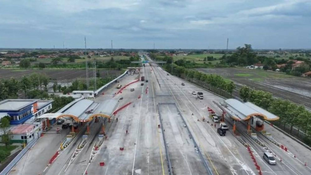 Kondisi Gerbang TOL Palimanan Cipali usai dibongkar. Foto: dok.Astra Tol Cipali