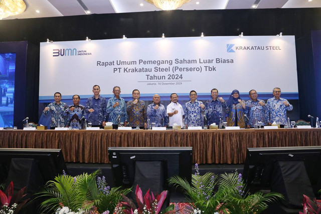 Krakatau Steel gelar Rapat Umum Pemegang Saham Luar Biasa (RUPSLB) di Jakarta, Senin (16/12/2024). Foto: Dok. Krakatau Steel