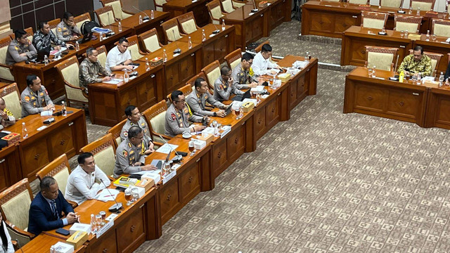 Rapat dengar pendapat (RDP) Komisi II DPR RI dengan Kapolda Kalimantan Tengah, Kapolres Jakarta Timur dan Ayu Darmawati di Kompleks Senayan, Jakarta, Selasa (17/12/2024). Foto: Haya Syahira/kumparan