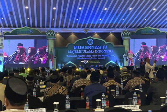 Majelis Ulama Indonesia (MUI) menyelenggarakan Mukernas IV yang bertemakan, "Memperkokoh Peran MUI sebagai Pelayanan Umat dan Mitra Pemerintah" di Hotel Grand Sahid, Jakarta Pusat, Selasa (17/12/2024).  Foto: Alya Zahra/Kumparan