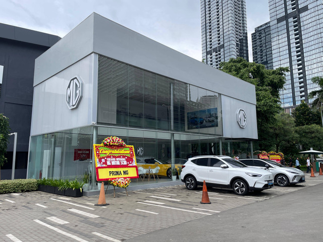 MG Motor Indonesia bersama PT Andalan Motors resmikan diler baru di kawasan SCBD, Jakarta. Foto: Sena Pratama/kumparan