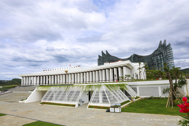 Penampakan gedung pemerintah di Kawasan Inti Pusat Pemerintahan (KIPP). Foto: Dok. Humas Otorita Ibu Kota Nusantara