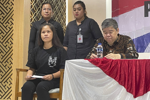 Konferensi pers transfer of prisoners terpidana mati penyelundupan kasus narkoba asal Filipina, Mary Jane, di Bandara Internasional Soekarno-Hatta, Cengkareng, Banten, Selasa (17/12/2024). Foto: Fadhil Pramudya/kumparan