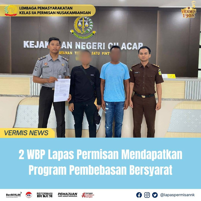 2 WBP Lapas Permisan Mendapatkan Program Pembebasan Bersyarat