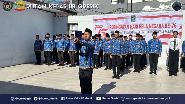 Peringati Hari Bela Negara, Rutan Gresik Tegaskan Komitmen Persatuan Bangsa