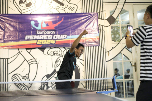 Keseruan Awak kumparan di Pemred Cup 2024. Foto: Dicky Adam Sidiq/kumparan