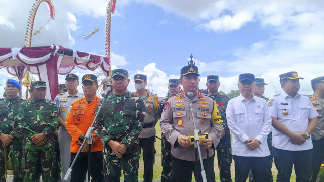 Kapolri Listyo Sigit Prabowo saat jumpa pers apel pasukan pengamanan libur Nataru di Bali, Jumat (20/12/2024). Foto: Denita BR Matondang/kumparan