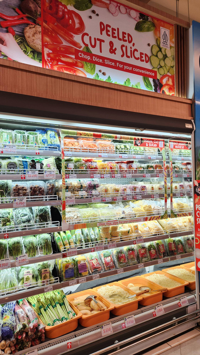 Supermarket GrandLucky yang membuka store baru berlokasi di Puri Indah Mall 2, Jakarta Barat. Foto: Azalia Amadea/Kumparan