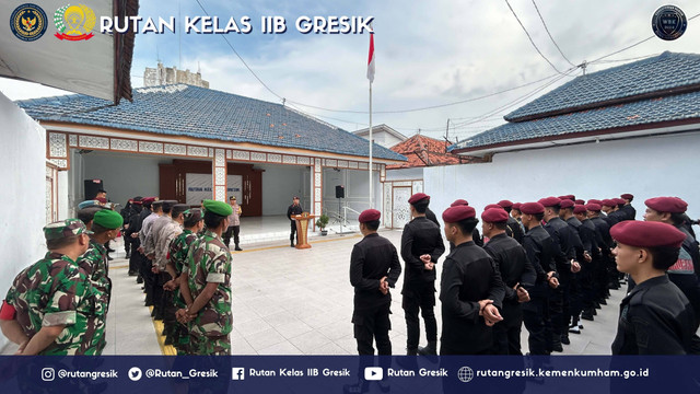 Apel Siaga Nataru: Rutan Gresik Sinergi TNI-Polri Pastikan Keamanan Maksimal