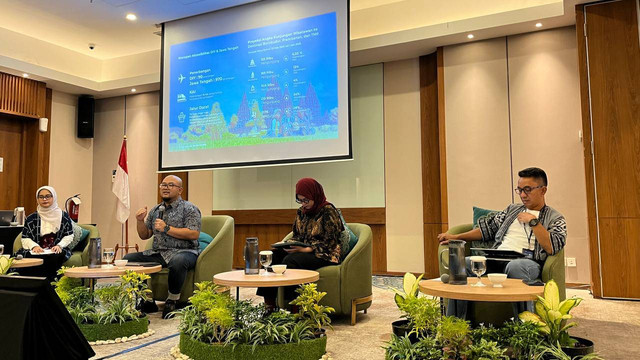 TWC menyampaikan proyeksi kunjungan wisatawan di Candi Borobudur dan Candi Prambanan selama momen Nataru 2024/2025. (Foto : M Wulan)