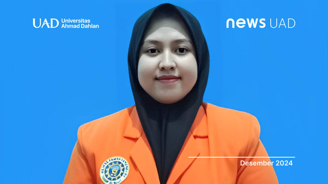 Tasya Amin Zakiyah, Juara II Mahasiswa Berprestasi Universitas Ahmad Dahlan (UAD) (Dok. Eka)