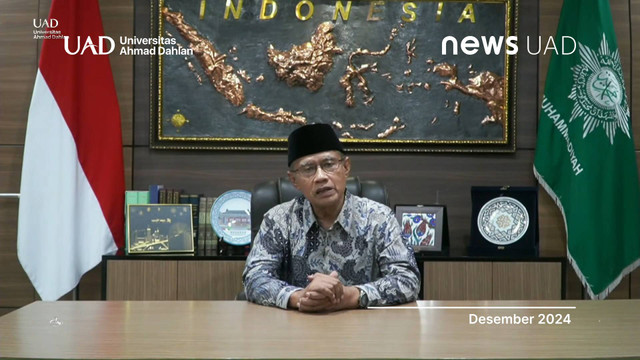 Amanat Prof. Dr, Haedar Nashir pada Milad UAD ke-64 (Dok. Lusi)