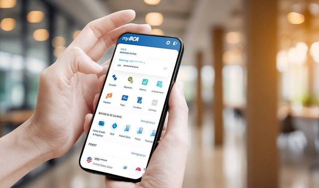  Ilustrasi menggunakan myBCA untuk mengajukan kartu kredit. Foto: dok. BCA