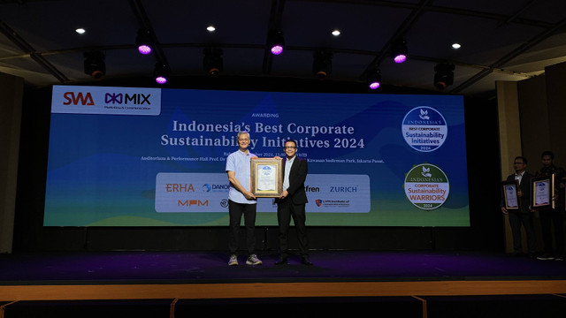 Evermos meraih penghargaan bergengsi Indonesia Corporate Sustainability Initiatives (CSI Award) 2024 yang diselenggarakan oleh Majalah MIX Marketing dan SWA Media Group. (Foto: Istimewa)