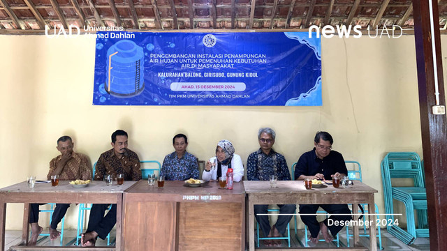 Pengembangan Sistem Air Hujan di Gunungkidul oleh LPPM UAD (Dok. LPPM UAD)