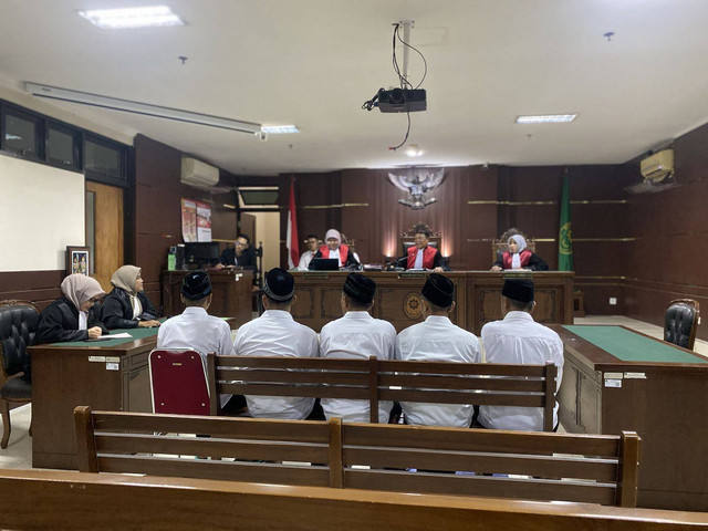 Sidang vonis terdakwa kasus politik uang Pilkada Sleman 2024 di PN Sleman, Selasa (24/12). Foto: Resti Damayanti/Pandangan Jogja