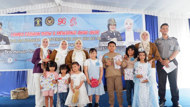 Rayakan Hari Ibu, Anak-Anak Warga Binaan Antusias Lomba Mewarnai & Fashion Show 