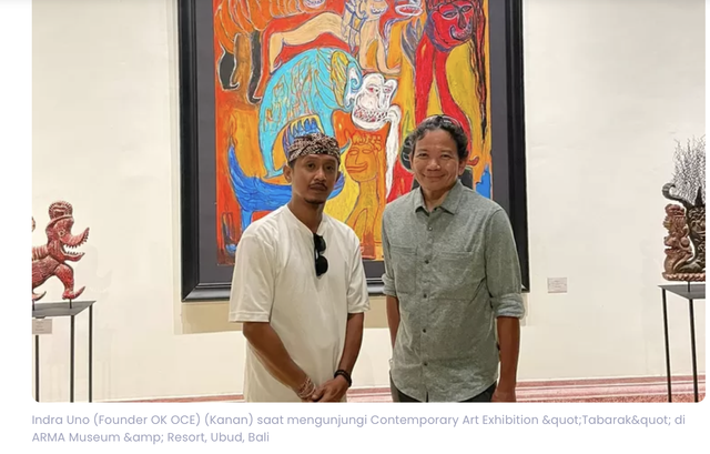 Kunjungi Art Exhibition ARMA Museum, Indra Uno Disajikan Karya Seniman Lokal 