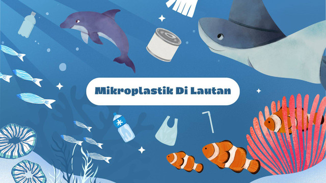 Banyaknya mikroplastik di lautan (Sumber: canva.com)