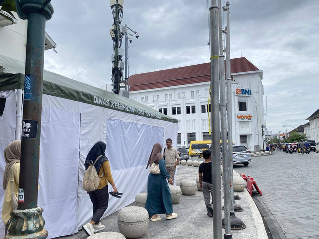 Salah satu posko kesehatan yang ada di kawasan Titik Nol Kilometer Yogya. Foto: Resti Damayanti/Pandangan Jogja