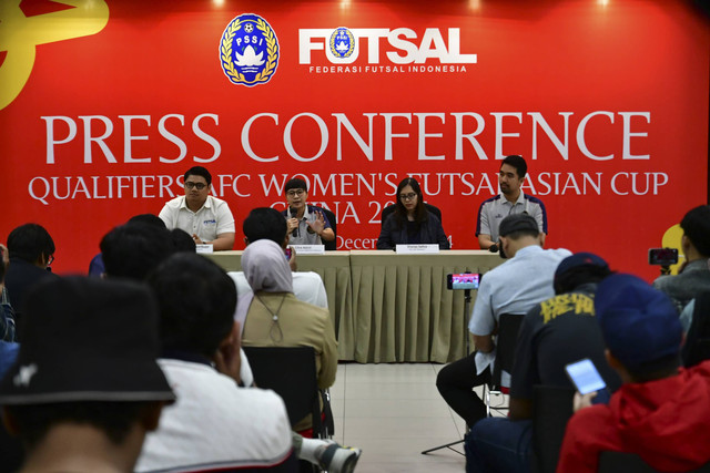 Konferensi Pers Qualifiers AFC Women's Futsal Asian Cup di Jakarta, Jumat (27/12/2024). Foto: Dok. FFI