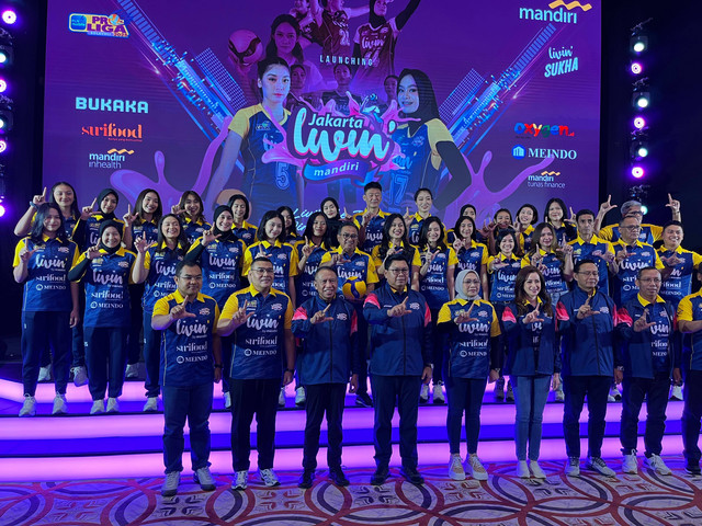 Peluncuran tim Jakarta Livin by Mandiri untuk Proliga 2025 putri pada 27 Desember 2024. Foto: Azrumi El Ghazali/kumparan