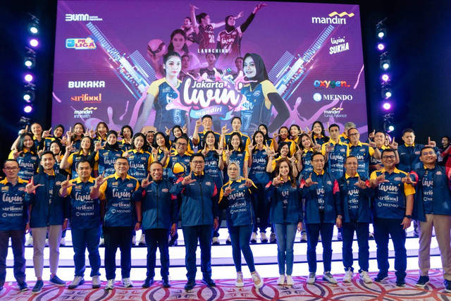 Tim voli putri profesional Jakarta Livin’ Mandiri (JLM) siap menghadapi kompetisi voli Proliga 2025. Foto: dok. Bank Mandiri