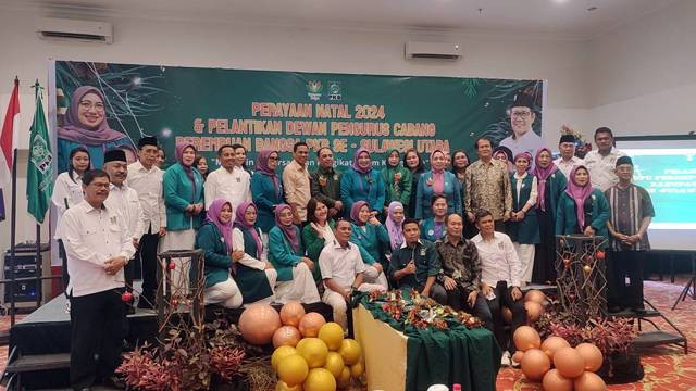 Perayaan Natal bersama DPW PKB Sulawesi Utara (Sulut), yang juga dirangkai dengan kegiatan pelantikan Perempuan Bangsa Sulawesi Utara.