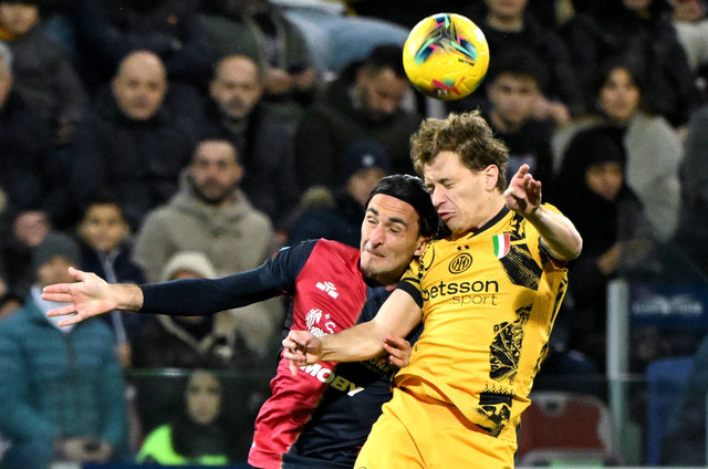 Pertandingan Liga Italia 2024/25 antara Cagliari vs Inter Milan, Minggu (29/12/24) dini hari WIB. Foto: REUTERS/Alberto Lingria