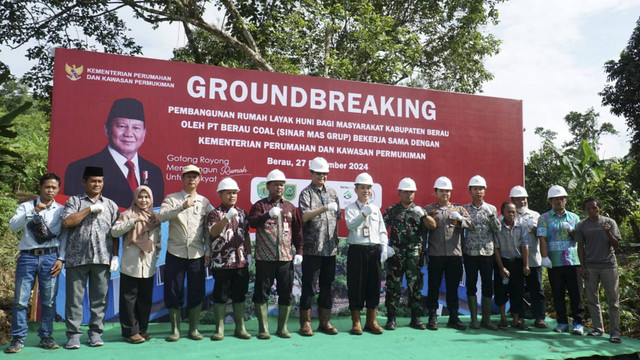 Kementerian Perumahan dan Kawasan Pemukiman (PKP) Bersama PT Berau Coal Bangun 500 Unit Rumah di Berau Kalimantan Timur. Foto: Dok. Kementerian PKP