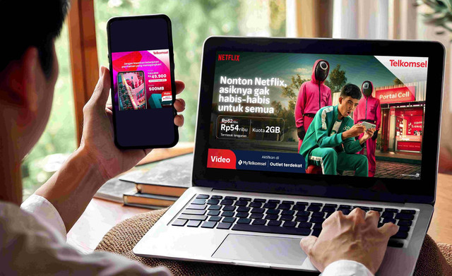 Telkomsel meluncurkan Promo Paket Netflix Bundle Data. Foto: Telkomsel