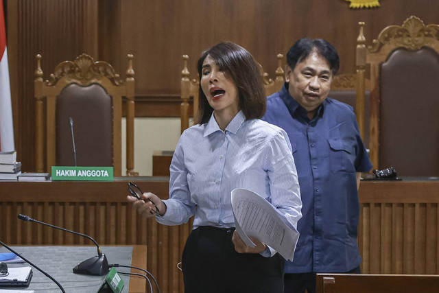 Terdakwa kasus dugaan korupsi tata niaga komoditas timah di wilayah Izin Usaha Pertambangan (IUP) PT Timah Tbk tahun 2015-2022 Helena Lim usai mengikuti sidang lanjutan di Pengadilan Tipikor, Jakarta, Rabu (18/12/2024). Foto: Dhemas Reviyanto/ANTARA FOTO