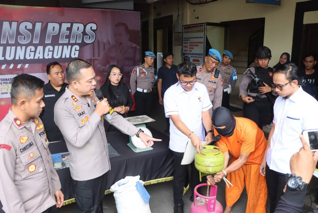 Sat Reskrim Polres Tulungagung Berhasil Bongkar Aksi Penyuntikan Gas LPG